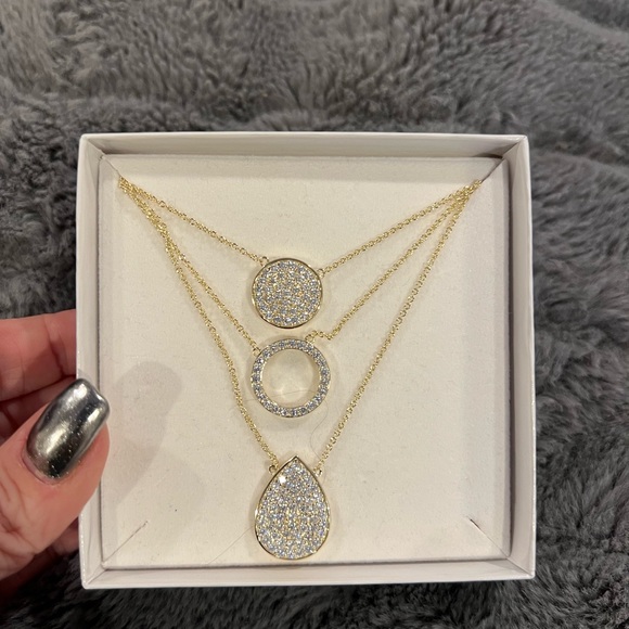 Jennifer Miller - Pave CZ Triple Layer Necklace - Picture 4 of 5